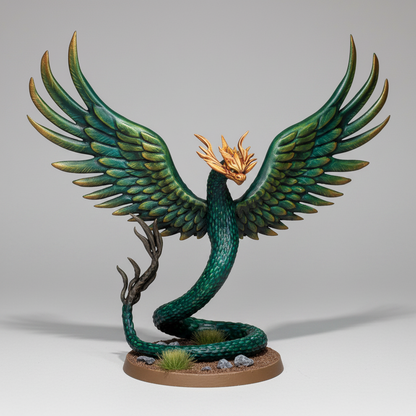 Couatl RPG Miniature | D&D Pathfinder Celestial Creature | Blacksheep Industries