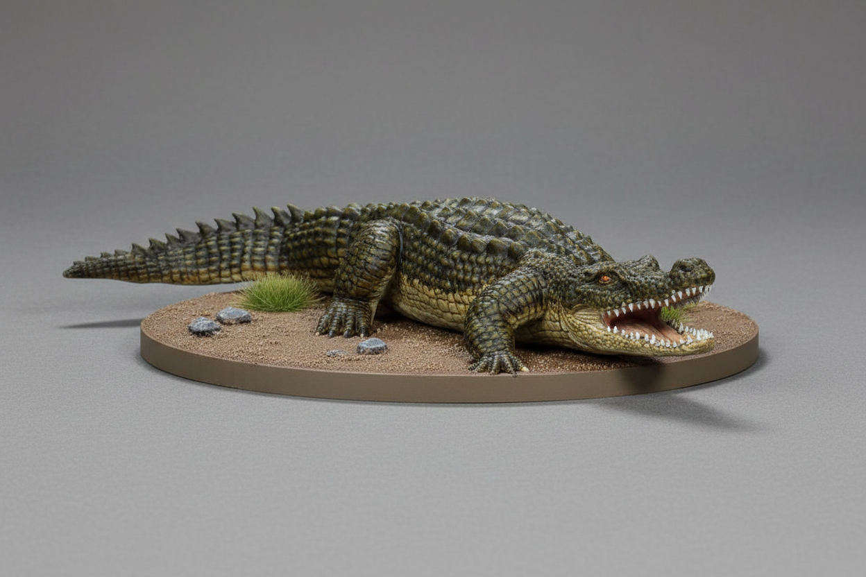 Crocodile RPG Miniature | D&D Pathfinder Swamp Creature | Blacksheep Industries