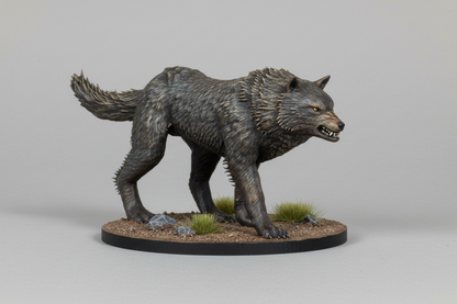 Dire Wolf RPG Miniature | D&D Pathfinder Beast Creature | Blacksheep Industries