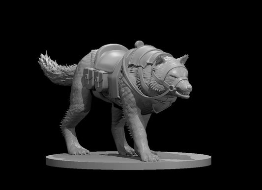 Dire Wolf Mount – RPG Miniature for Dungeons & Dragons, Pathfinder, and Tabletop RPGs