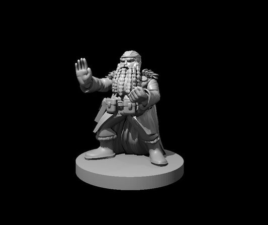 Dwarf Male Wizard (Unarmed) – RPG Miniature for Dungeons & Dragons, Pathfinder, and Tabletop RPGs