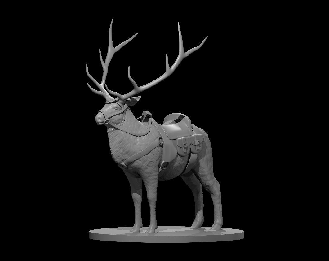 Elk Mount – RPG Miniature for Dungeons & Dragons, Pathfinder, and Tabletop RPGs