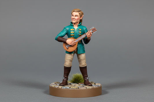 Halfling Male Bard (Lute) – RPG Miniature for Dungeons & Dragons, Pathfinder, and Tabletop RPGs