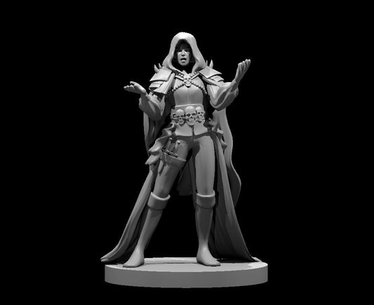 Human Female Bard (Warlock) – RPG Miniature for Dungeons & Dragons, Pathfinder, and Tabletop RPGs