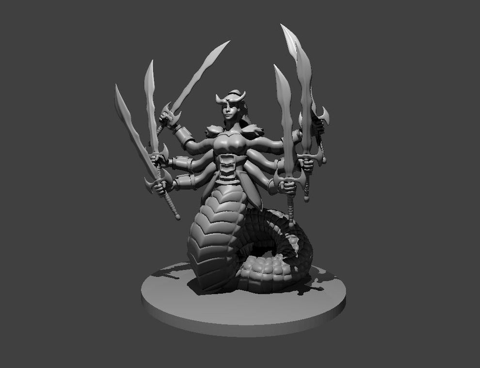Demon Marilith Miniature — Resin D&D Mini | Blacksheep Industries ...