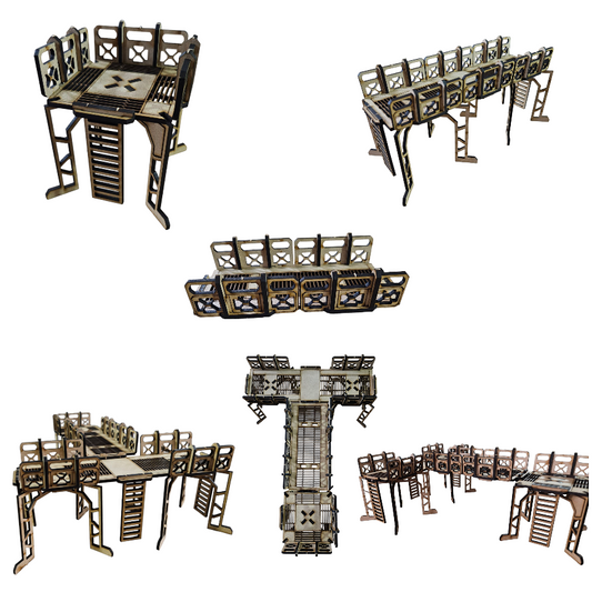 Catwalk Kit 1 - Modular SciFi Walkways