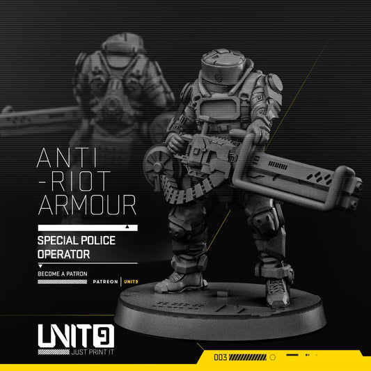 Black Site Forces - Anti Riot Armor – Unit9 Resin Miniature | Special Police Operator