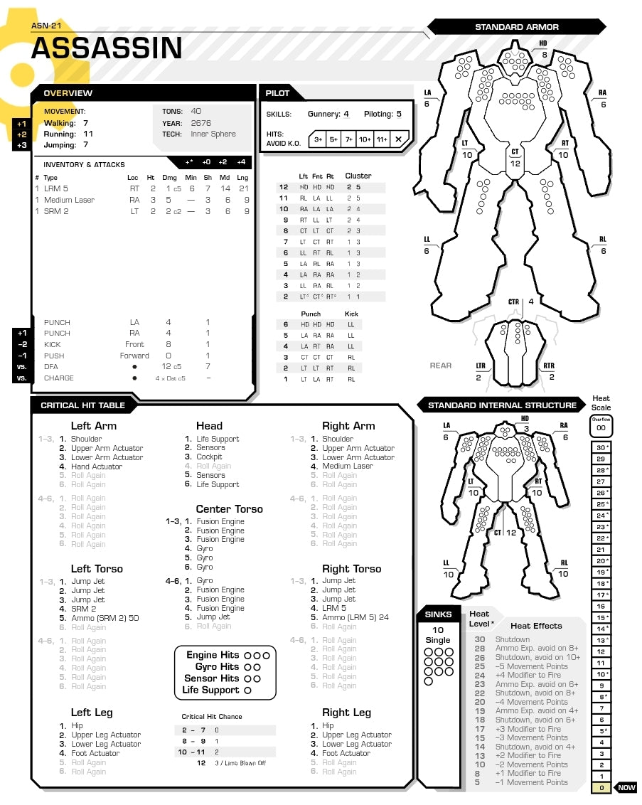 Assassin ASN-21 BattleTech