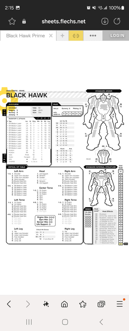 Nova Prime aka Blackhawk BattleTech