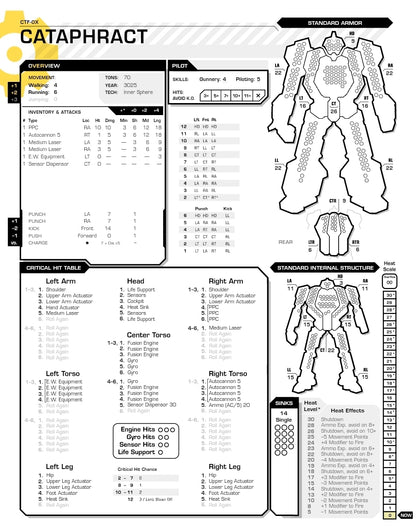 Cataphract CTF BattleTech Miniature