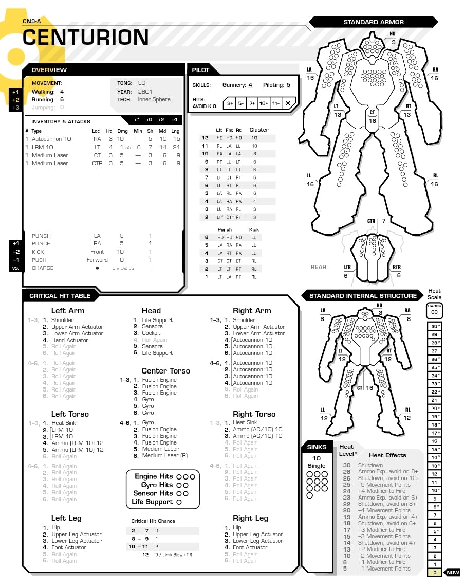 Centurion CN9 BattleTech