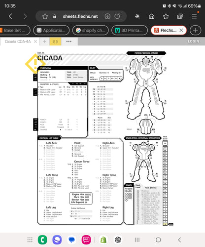 Cicada CDA-1A4 BattleMech