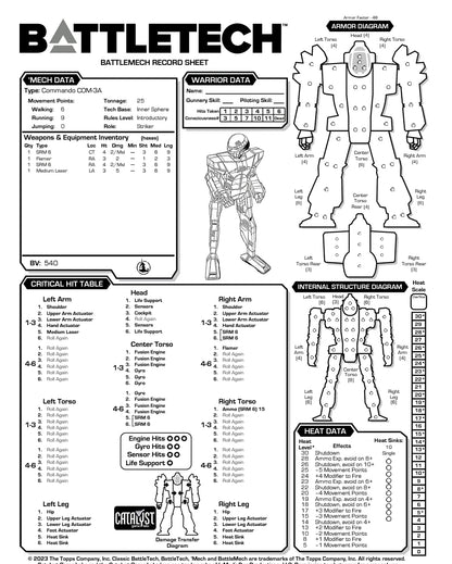 COM-3 Commando BattleMech