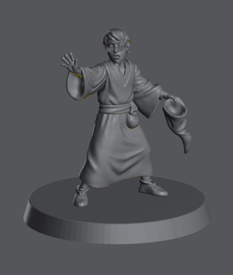 Human Male Illusionist (Wizard Hat & Spell) – RPG Miniature for Dungeons & Dragons, Pathfinder, and Tabletop RPGs
