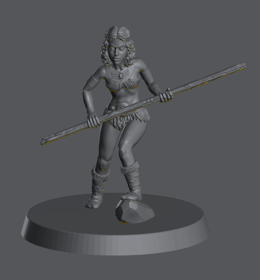 Human Female Acrobat (Combat Staff) – RPG Miniature for Dungeons & Dragons, Pathfinder, and Tabletop RPGs