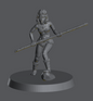 Human Female Acrobat (Combat Staff) – RPG Miniature for Dungeons & Dragons, Pathfinder, and Tabletop RPGs