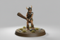 Human Male Young Barbarian (Club) Miniature – RPG Miniature for Dungeons & Dragons, Pathfinder, and Tabletop RPGs