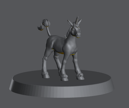 Young Unicorn RPG Miniature | D&D Pathfinder Familiar | Blacksheep Industries - Blacksheep Industries