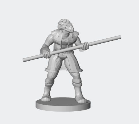 Dragonborn Male Monk Miniature – Master of Martial Arts for RPG Adventures