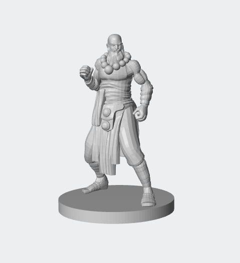 Human Male Monk Miniature – Disciplined Warrior for RPG Adventures