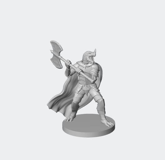 Dragonborn Paladin Miniature – Noble Defender for RPG Adventures