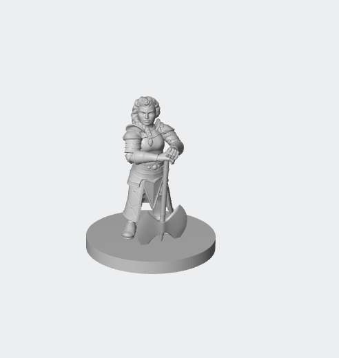 Dwarf Female Paladin Miniature – Stalwart Defender for RPG Campaigns