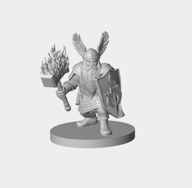 Dwarf Male Paladin Miniature – Resolute Warrior for RPG Adventures