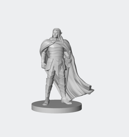 Elven Male Paladin Miniature – Noble Champion for RPG Adventures