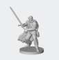 Half-Orc Paladin Miniature – Noble Warrior for RPG Adventures