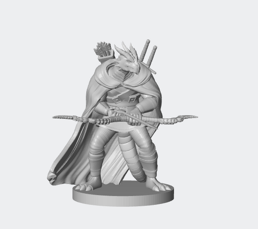 Dragonborn Ranger Miniature – Skilled Tracker for RPG Adventures