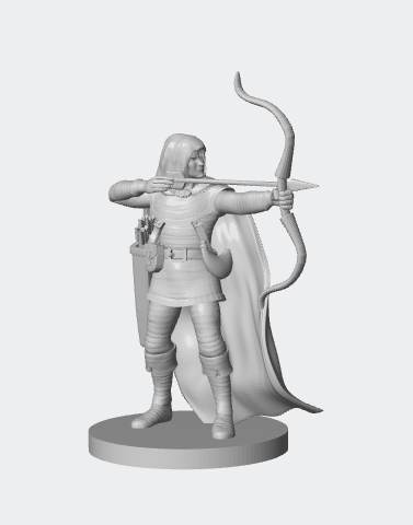 Elven Male Ranger Miniature – Precision Archer for RPG Adventures