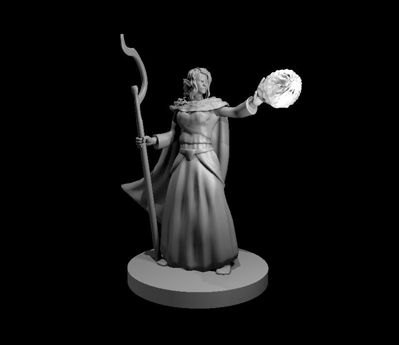 Elf Female Druid Casting Spell - Blacksheep Industries Laser & Design