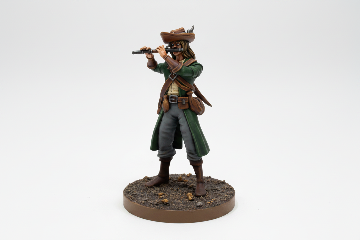 Human Male Bard (Flute) – RPG Miniature for Dungeons & Dragons, Pathfinder, and Tabletop RPGs