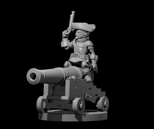 Gnome Male Artillerist Artificer on Cannon - Blacksheep Industries Laser & Design