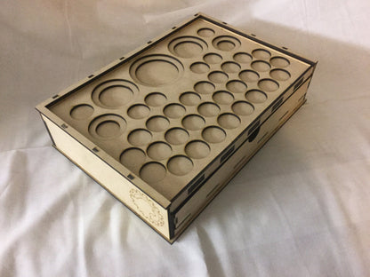 Skirmish Tournament Box Slotted Token Tray 70mm Lid - Game with Ease using Modular MDF Design by Blacksheep Industries - Blacksheep Industries Laser & Design