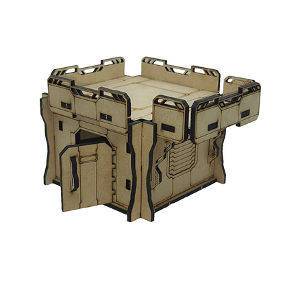 Industrial Stacks 1x1 Building - Modular Kit for Tabletop Wargaming - Blacksheep Industries Laser & Design