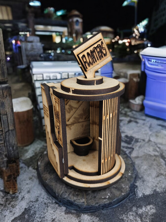 Floaters Porta Potty Kit - Unique Terrain for Tabletop Gaming - Blacksheep Industries Laser & Design