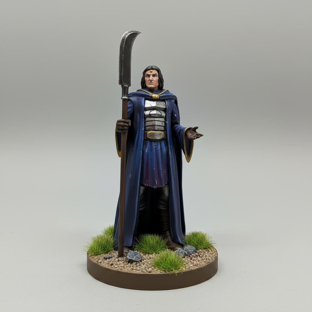 Human Male Magic Cleric (Glaive) – RPG Miniature for Dungeons & Dragons, Pathfinder, and Tabletop RPGs