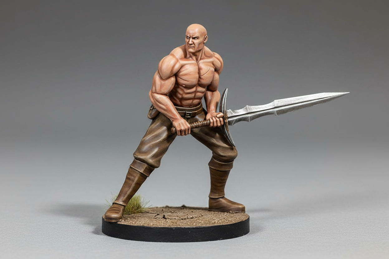 Goliath Male Barbarian 28mm Resin Miniature | 6 Poses | MZ4250 | Blacksheep Industries