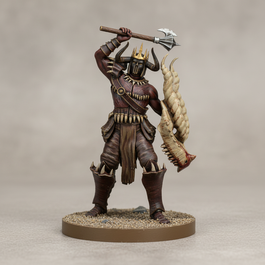 Human Male Cleric of Tiamat (Mace & Dragon-Skull Shield) – RPG Miniature for Dungeons & Dragons, Pathfinder, and Tabletop RPGs