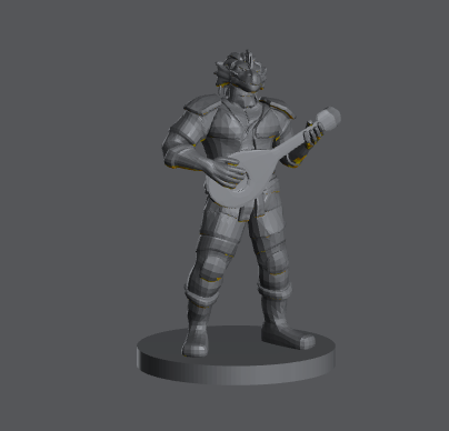 Dragonborn Male Bard (Lute) – RPG Miniature for Dungeons & Dragons, Pathfinder, and Tabletop RPGs
