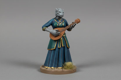 Dragonborn Female Bard (Lute) – RPG Miniature for Dungeons & Dragons, Pathfinder, and Tabletop RPGs