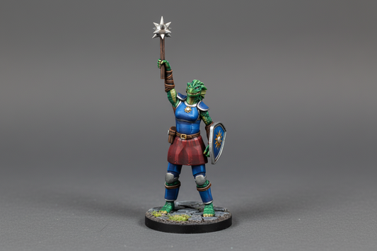Dragonborn Female Paladin Cleric (Morning Star) – RPG Miniature for Dungeons & Dragons, Pathfinder, and Tabletop RPGs