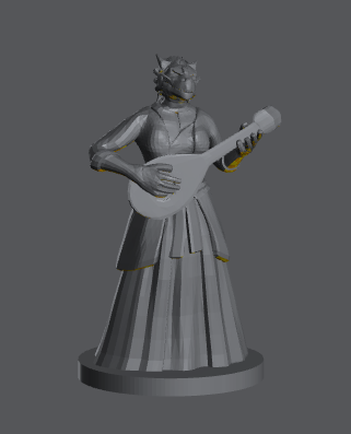 Dragonborn Female Bard (Lute) – RPG Miniature for Dungeons & Dragons, Pathfinder, and Tabletop RPGs