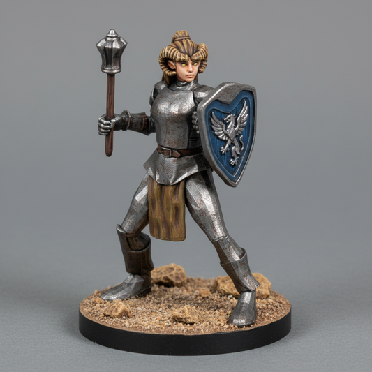 Tiefling Female Cleric (War Mace) – RPG Miniature for Dungeons & Dragons, Pathfinder, and Tabletop RPGs