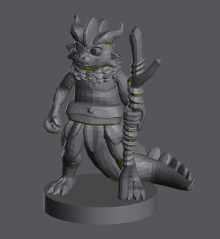 Young Dragonborn Druid (Staff) – RPG Miniature for Dungeons & Dragons, Pathfinder, and Tabletop RPGs