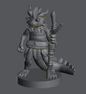 Young Dragonborn Druid (Staff) – RPG Miniature for Dungeons & Dragons, Pathfinder, and Tabletop RPGs