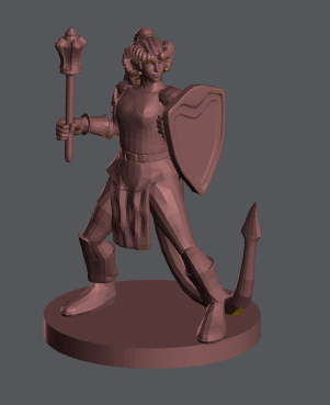 Tiefling Female Cleric (War Mace) – RPG Miniature for Dungeons & Dragons, Pathfinder, and Tabletop RPGs