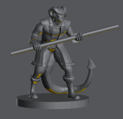 Tiefling Male Monk (Staff) – RPG Miniature for Dungeons & Dragons, Pathfinder, and Tabletop RPGs