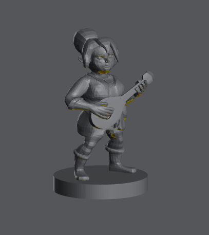 Halfling Female Bard (Lute) – RPG Miniature for Dungeons & Dragons, Pathfinder, and Tabletop RPGs - Blacksheep Industries